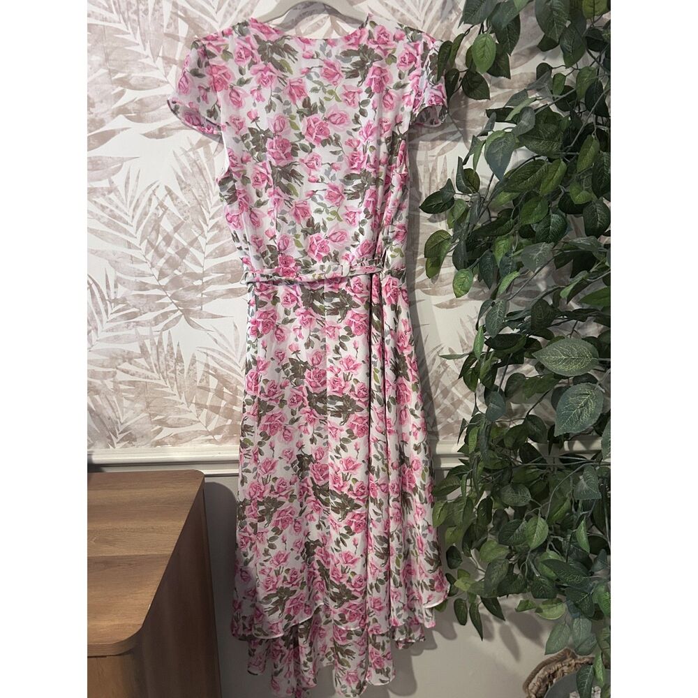 NWOT Betsey Johnson Floral Midi Wrap Dress Size 10 Romantic Boho - Picture 6 of 9